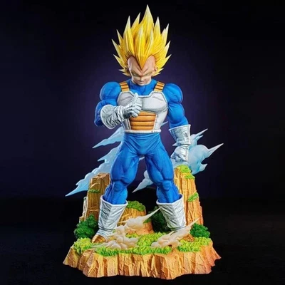 Figurine Geek Dragon Ball Z Vegeta Super Saiyan Socle 36 cm Statue Collection - Immagine 1 di 4