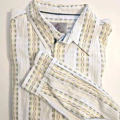 The Territory Ahead Shirt Mens XLT Cotton Embroidery Striped Long Sleeve Button  - Image 1 of 4