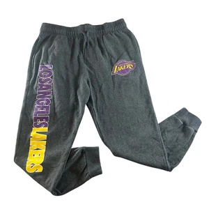 UNK Los Angeles Lakers Fleece Joggers Men’s Large Gray NBA LeBron James Y2K - Picture 1 of 10