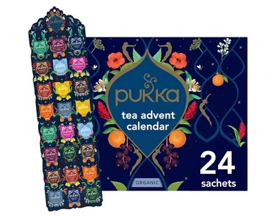 Muestreador de té orgánico Pukka Advent Calendar 2025, selección de 24 deliciosos negros Foto 1 de 4