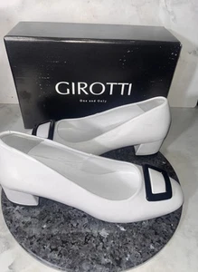 Gr. 41 (US 10,5 Girotti weiß & schwarz professionelle klassische Lederschuhe mit Absatz - Bild 1 von 14
