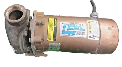 TEEL 3 HP STRAIGHT CENTRIFUGAL PUMP 3PH 3 HP 4XZ04 W/DAYTON 1-1/2 HP 3450 RPM - Image 1 of 4
