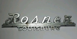 Vintage Rosner Ford Car Dealership Metal Nameplate Emblem Badge Louisburg Kansas - Bild 1 von 19