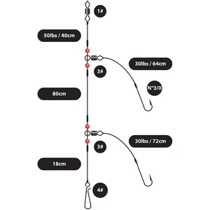 Greys Boat Flapper Rig (1UP1D) 2 Hook Size 3/0 - Picture 1 of 2