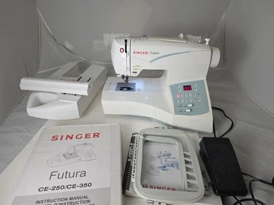 Singer Futura CE-350 Embroidery Machine Sewing With Extras (Tested) - Image 1 of 4