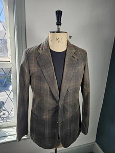 Richard James Wachsjacke UK 38 Tartan Baumwolle Savile Row Blazer Small gesteppt  - Bild 1 von 24