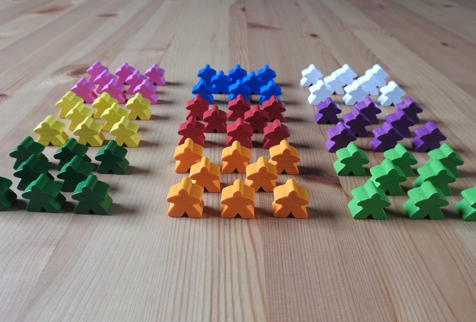 Carcassonne - 8 Wooden Meeples Set | Many Colours | Accessory | New - Image 1 of 1