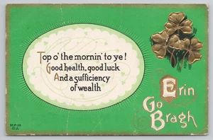 Postkarte geprägt St. Patricks Day mit Top othe Mornin to ye - Bild 1 von 2