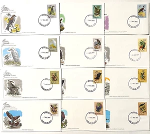 Lot 12 First Day Covers Barbados Bird Issue Scott 495-507 8/7/79 FDC 1st - Picture 1 of 9