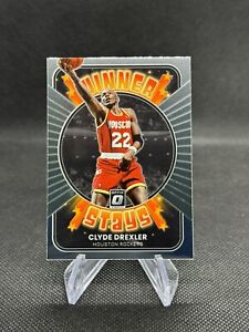 2021-22 Donruss Optic Basketball Clyde Drexler Winner Stays #15 Houston Rockets