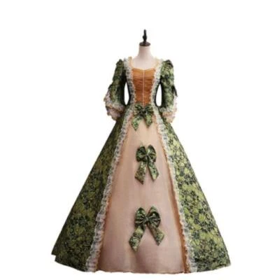 Victoriano Medieval Renacimiento Disfraz Vestido María Antonieta Teatro Vestido Nuevo  Foto 1 de 4