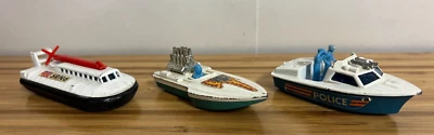 3 Matchbox 1970's Seafire - Hovercraft  & Police Launch boats - Image 1 of 4