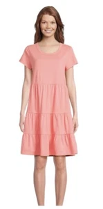 Time and Tru Damen Größe Small Kurzarm Stufen Strick Koralle Rose Rosa - Bild 1 von 6