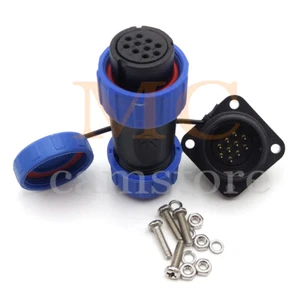 SP21 10Pin Panel Mount Reverse Gender IP68 Plug & Socket Connector 500V/5A - Picture 1 of 8