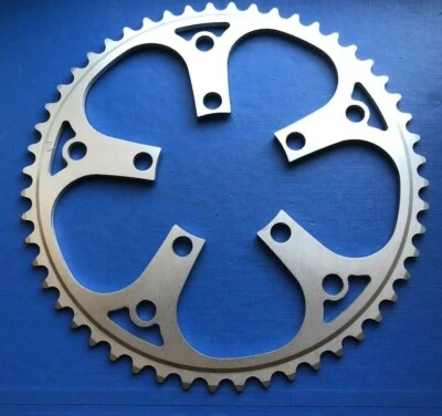 NEW OLD STOCK ALLOY CHAINRING,STRONGLIGHT FIT 52 TOOTH,5 HOLE 86MM BCD,L'EROICA - Image 1 of 3