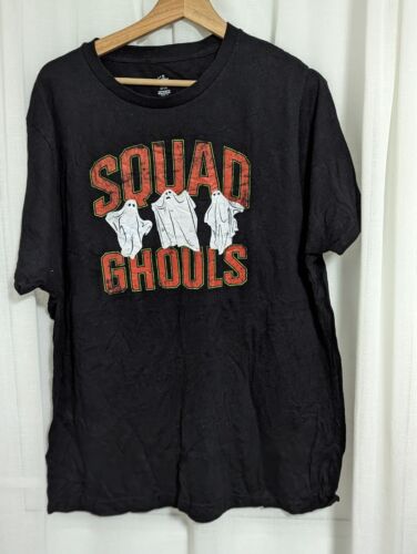Halloween Men’s Graphic Short Sleeve T-Shirt Squad Ghouls Regular Size XL Black