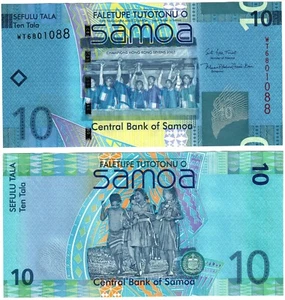 2017 Samoa P39b 10 Tala Banknote UNC Rugby Champions Hong Kong 7 - Picture 1 of 1