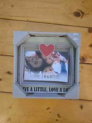 Fetco Picture Frame – Sentiment “Love a Little” with Heart Clip - New  - Image 1 of 3
