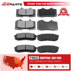 FRONT AND REAR CERAMIC DISC BRAKE PAD KIT FOR TOYOTA 4RUNNER SEQUOIA FJ CRUISER - Picture 1 of 8