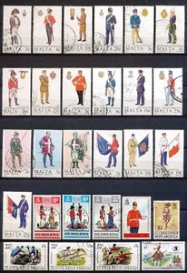 BRITISH COMMONWEALTH - 28 UNIFORMES MILITANTES DIFERENTES - TODOS VFU 131-1 - Imagen 1 de 1