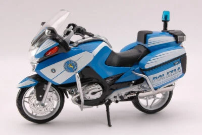 MODELLINO MOTO STATICO NEW RAY BMW R 1200 RT POLIZIA MODELLISMO SCALA 1:12 - Immagine 1 di 4