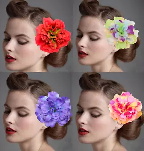 Horquilla Boho Ombre Grande Flor Peonía Pinza para el Pelo Novia Boda Dama de honor Baile de graduación - Imagen 1 de 24