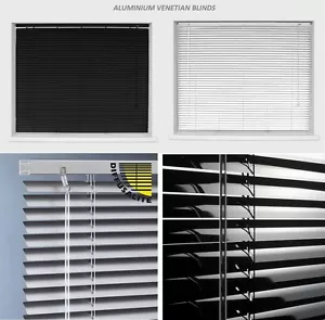 Aluminium Metal Venetian Blinds Trimable Easy Fit 25mm Slat Home Office All Size - Picture 1 of 9