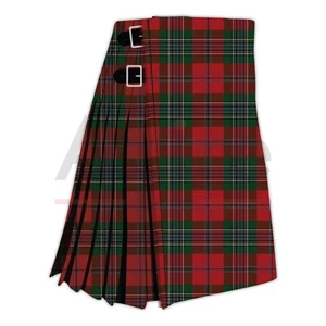 Scottish Handmade Traditional Maclean Of Duart Red Tartan Kilt-Clan Maclean - Picture 1 of 2