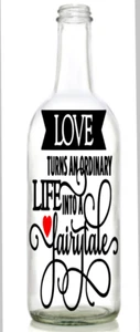 Vinyl Decal Sticker for Wine bottle diy love fairytale wedding VALENTINES - Picture 1 of 2