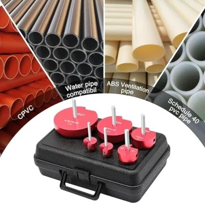 🔥PPRK6 PVC or Plastic Pipe Fitting Reamer 6 Pc Metal Plumbing Tools 1/2" Drill - Image 1 of 4