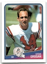 1988 Topps Steve Grogan Football Cards #176