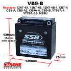 Ssb 12V 200Cca 9Ah Vb9-B For Suzuki Gt200 X5 1979-1982 Agm Battery Ytx9a-Bs