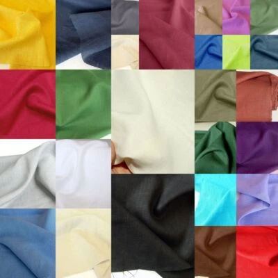 50cm Leinen-Stoff zum Nähen Dekorieren weich vorgewaschen blickdicht Kleid Hose - Bild 1 von 2