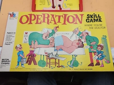 Vtg 1965 OPERATION Board Game Smoking Doc Milton Bradley Not Complete  - Image 1 of 4