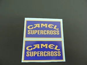 Set of Two Camel Supercross Vintage Motocross Decals AHRMA CR YZ RM KX - Foto 1 di 1