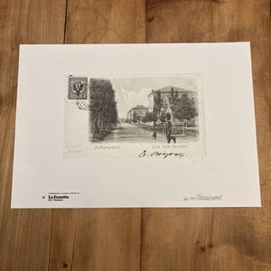 FERMO - PORTO SAN GIORGIO Gran Viale Cavallotti - Tavola Stampa D’epoca. Marche - Foto 1 di 6
