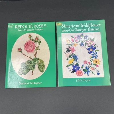 Redoute Roses + American Wildflower Iron-On Transfer Patterns Books Dover Series - Image 1 of 4