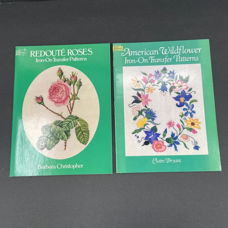 Redoute Roses + American Wildflower Iron-On Transfer Patterns Books Dover Series - Image 1 of 4