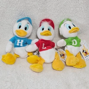 Disney Store Huey Dewe and Louie Mini Bean Bag Plush Set NWT shirt color errors - Picture 1 of 5