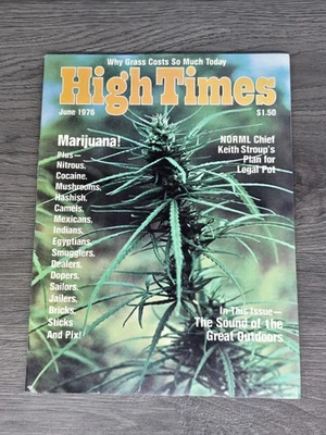 HIGH TIMES THE GREAT OUTDOORS VINTAGE JUNE 1976 MARIJUANA MAGAZINE WEED 420 - Image 1 of 2