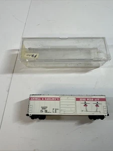 Bev-Bel a 2192 N-scale Angell & Darling "High Wire Act" Boxcar #42891 - Picture 1 of 7