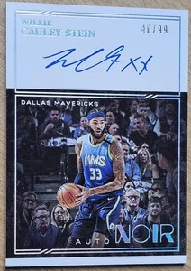 Panini Noir Willie Cauley-Stein 2020-21 autógrafo automático/99 - #AC-WCS - Imagen 1 de 2