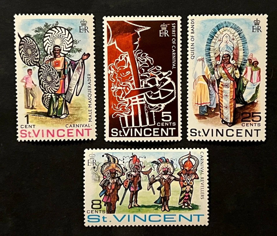 Sellos de viaje: Sellos de San Vicente 1969 Sg 270-273 - Celebración de Carnaval MOGH Foto 1 de 4
