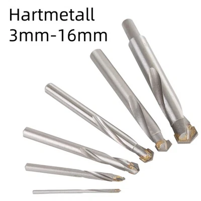 Hartmetall Bohrer Spiralbohrer Metallbohrer 3 bis 16 mm mit reduziertem Schaft - Bild 1 von 4