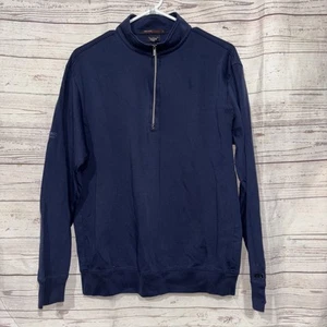 Tiger Woods collection blue pull over shirt men’s size M Wells Fargo logo on arm - Picture 1 of 5