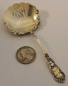 CHERUB CUPID Dominick & Haff BON BON NUT Serving Spoon Sterling Silver GOLD GILT - Picture 1 of 8