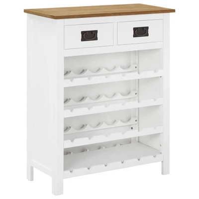 Wine Cabinet 72x32x90 cm Solid Oak Wood Storage Furniture Home Decor 89215 - image 1 of 4