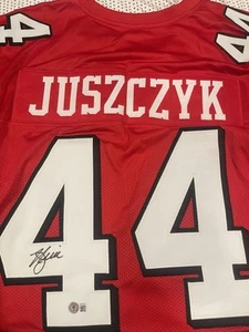 KYLE JUSZCZYK Autographed SF 49ERS Red Throwback Custom Jersey XL BECKETT COA - Picture 1 of 5