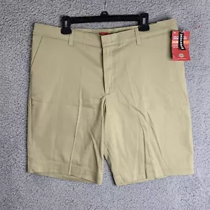 Dickies Bermuda Stretch Shorts Girls Size 20.5 Khaki Classic Fit Uniform - Picture 1 of 9