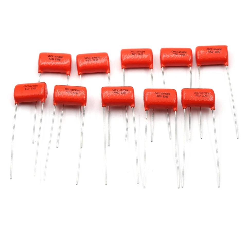BULK Lot of Ten 10x .047uf 400v Orange Drop 716p Polypropylene Film Capacitor